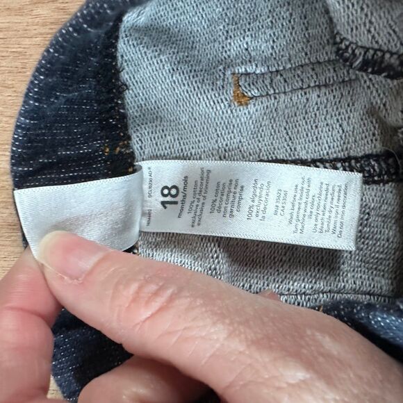 Carter’s Baby Jeans 18M Dark Wash Pull-On Denim Pants Elastic Waist Toddler Boys - Picture 4 of 5